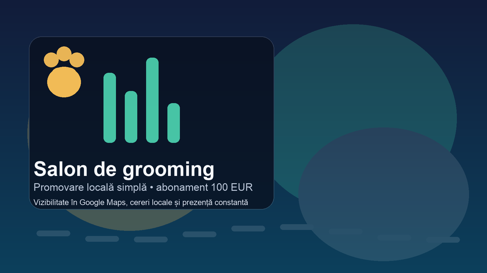 Marketing pentru salon de grooming: cum folosești abonamentul de promovare locală de 100 EUR ca să aduci programări constante