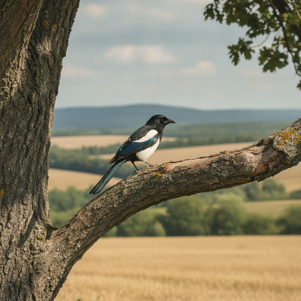 „Magpie” în română: pasărea se numește coțofană
